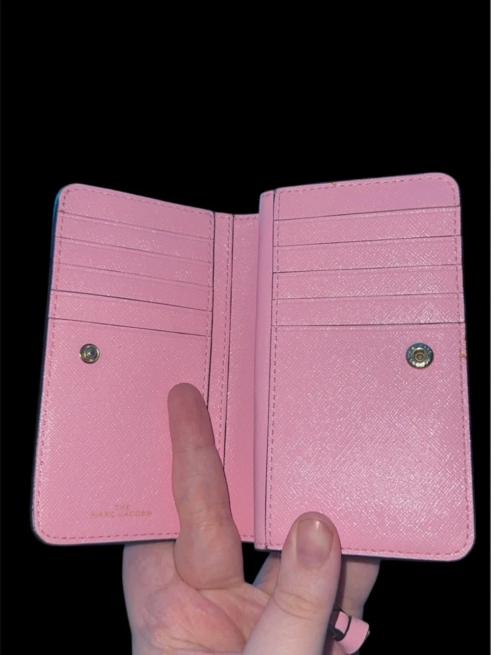 Marc Jacobs Black Snapshot Compact Wallet with Double-J Logo